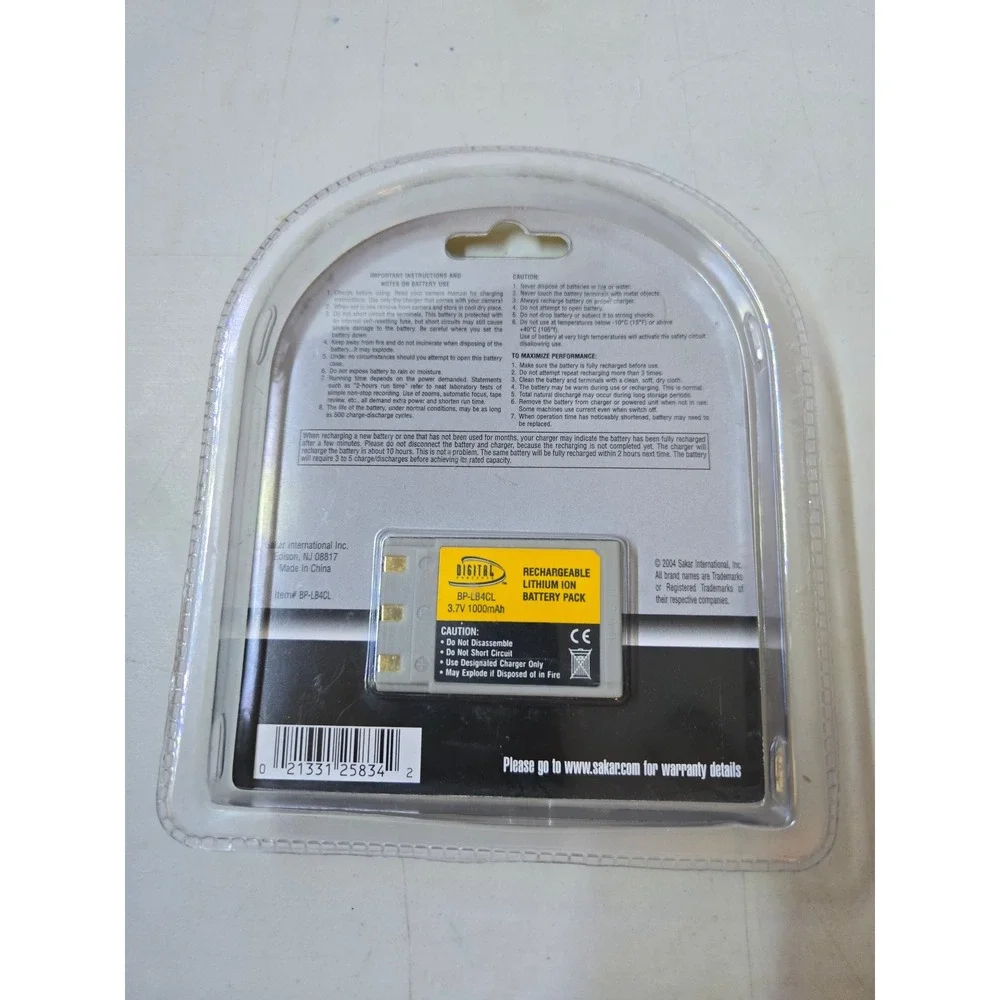 Digital Camera Battery Replacement for Konica Minolta 1000mAh Lithium Ion